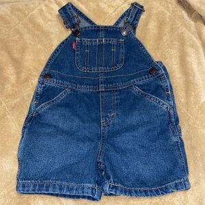 Levi’s Toddler 18 mos. blue jeans overall shorts EUC